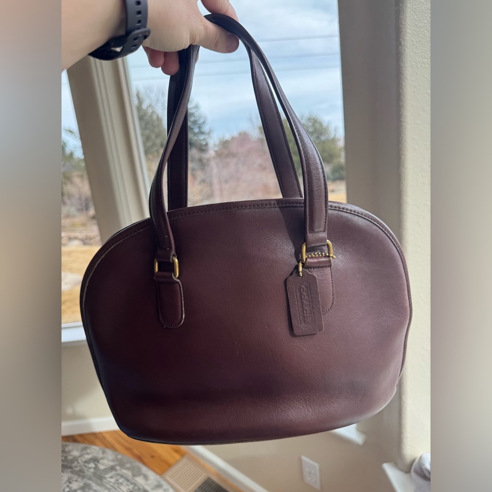 Vintage Coach Pelham Leather Bag Style #9958 - Mahogany